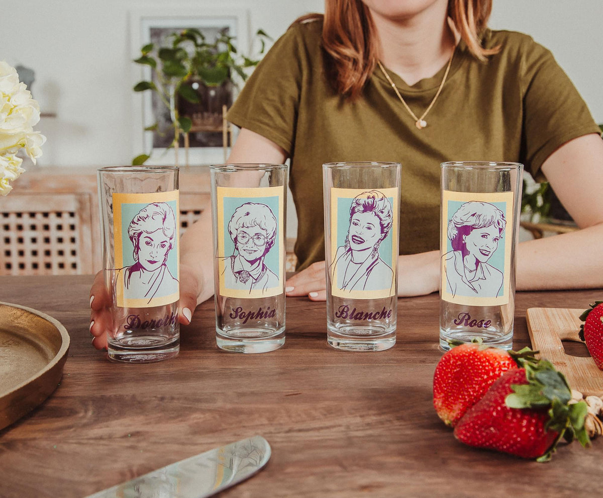 The Golden Girls 4 Piece 10-Ounce Glass Tumbler Set