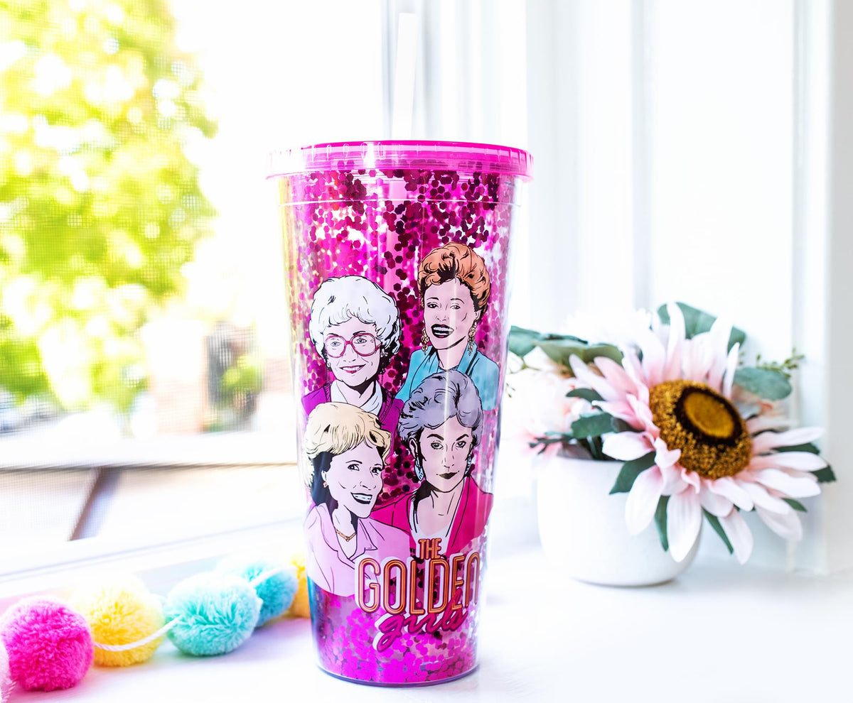 The Golden Girls Confetti Carnival Cup With Lid and Straw | Hold 32 Ounces