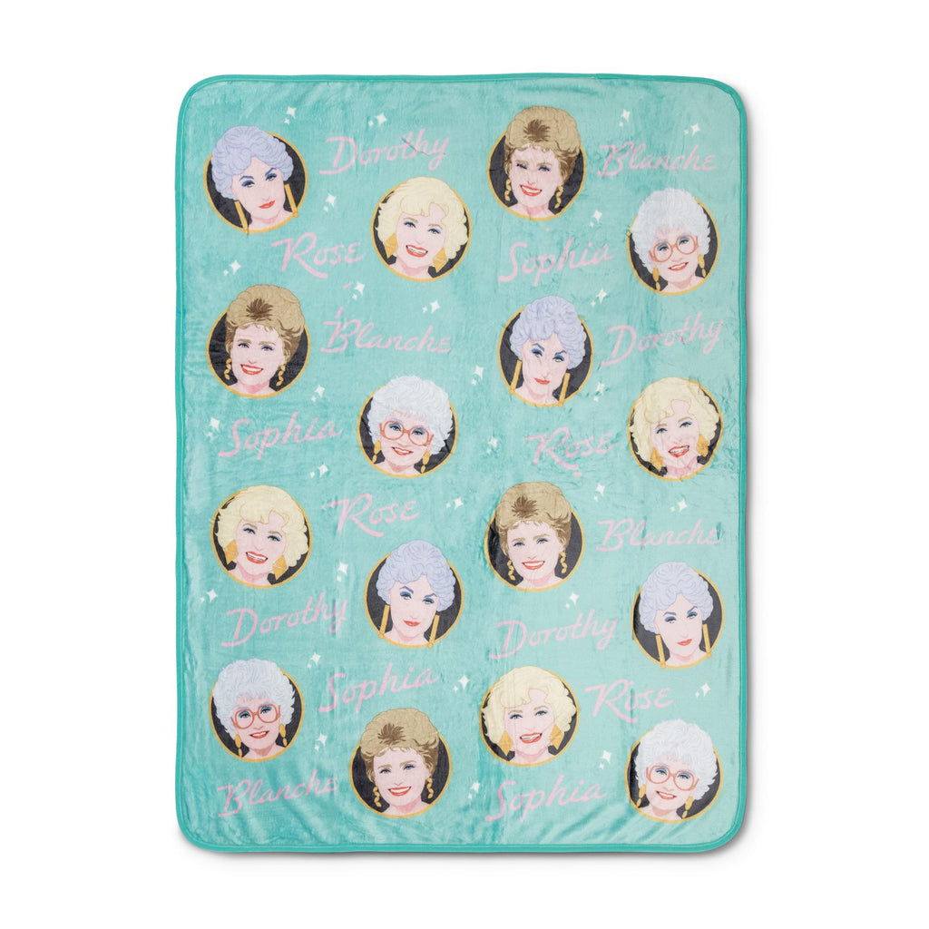 The Golden Girls Character Faces Fleece Throw Blanket | 45 x 60 Inches
