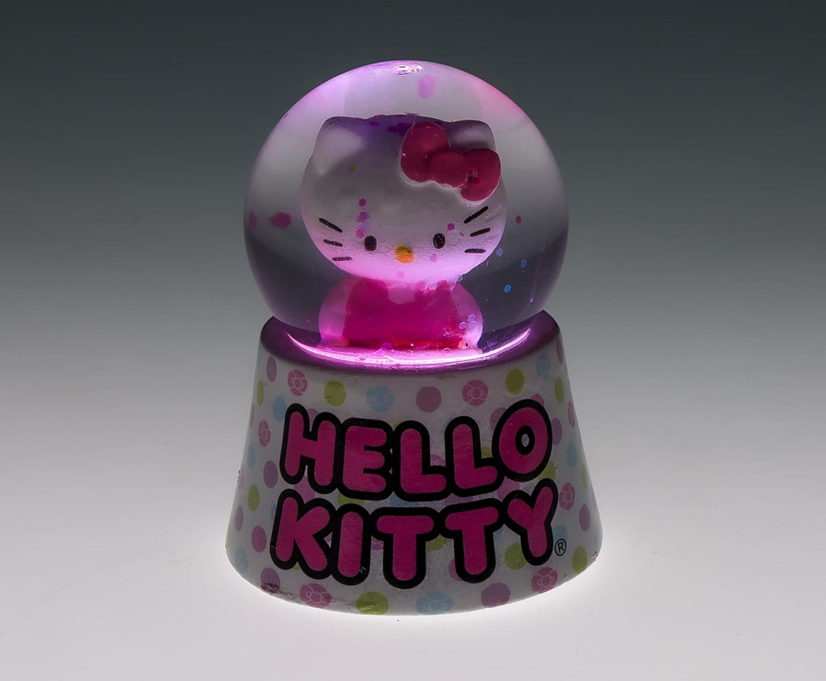 Sanrio Hello Kitty Polka Dots Mini Light-Up Snow Globe | 3 Inches Tall