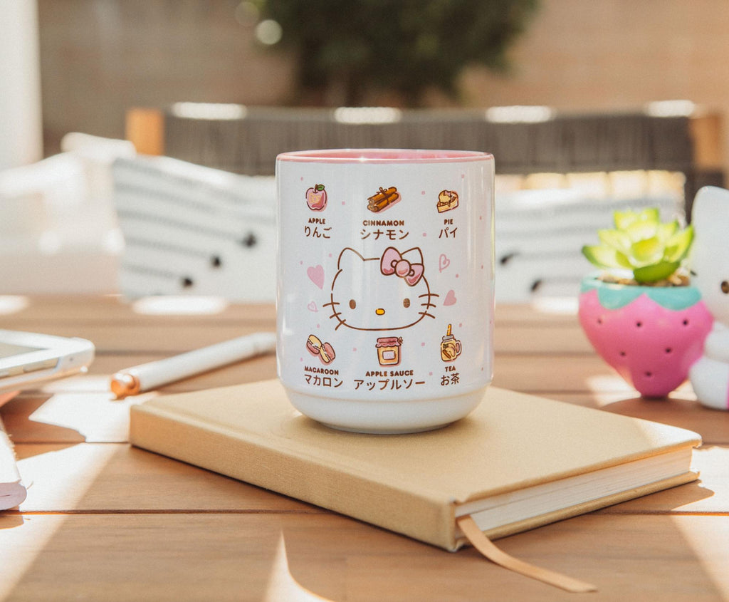 Sanrio Hello Kitty Apple Icons Asian Ceramic Tea Cup | Holds 9 Ounces