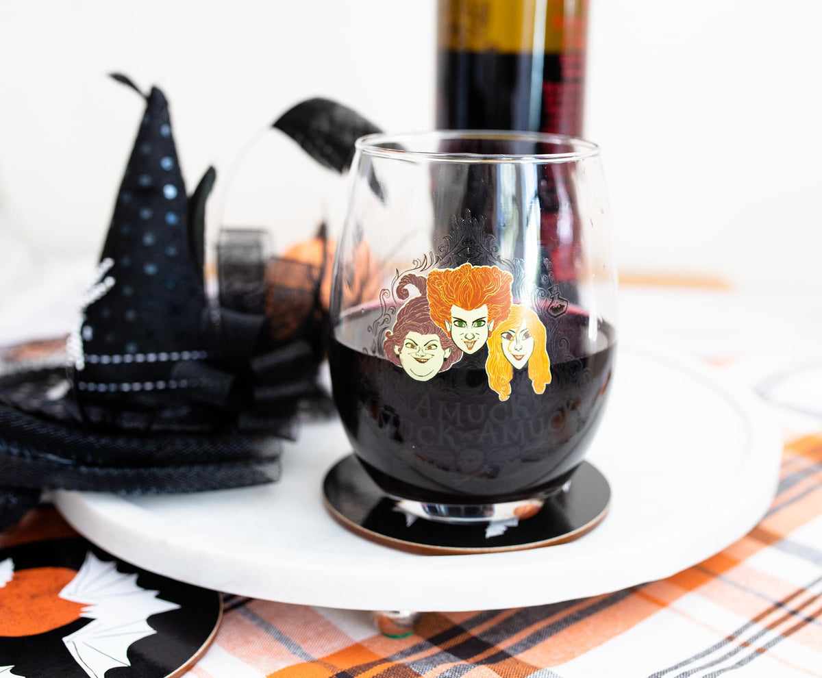 Disney Hocus Pocus Amuck Stemless Glass | Holds 20 Ounces