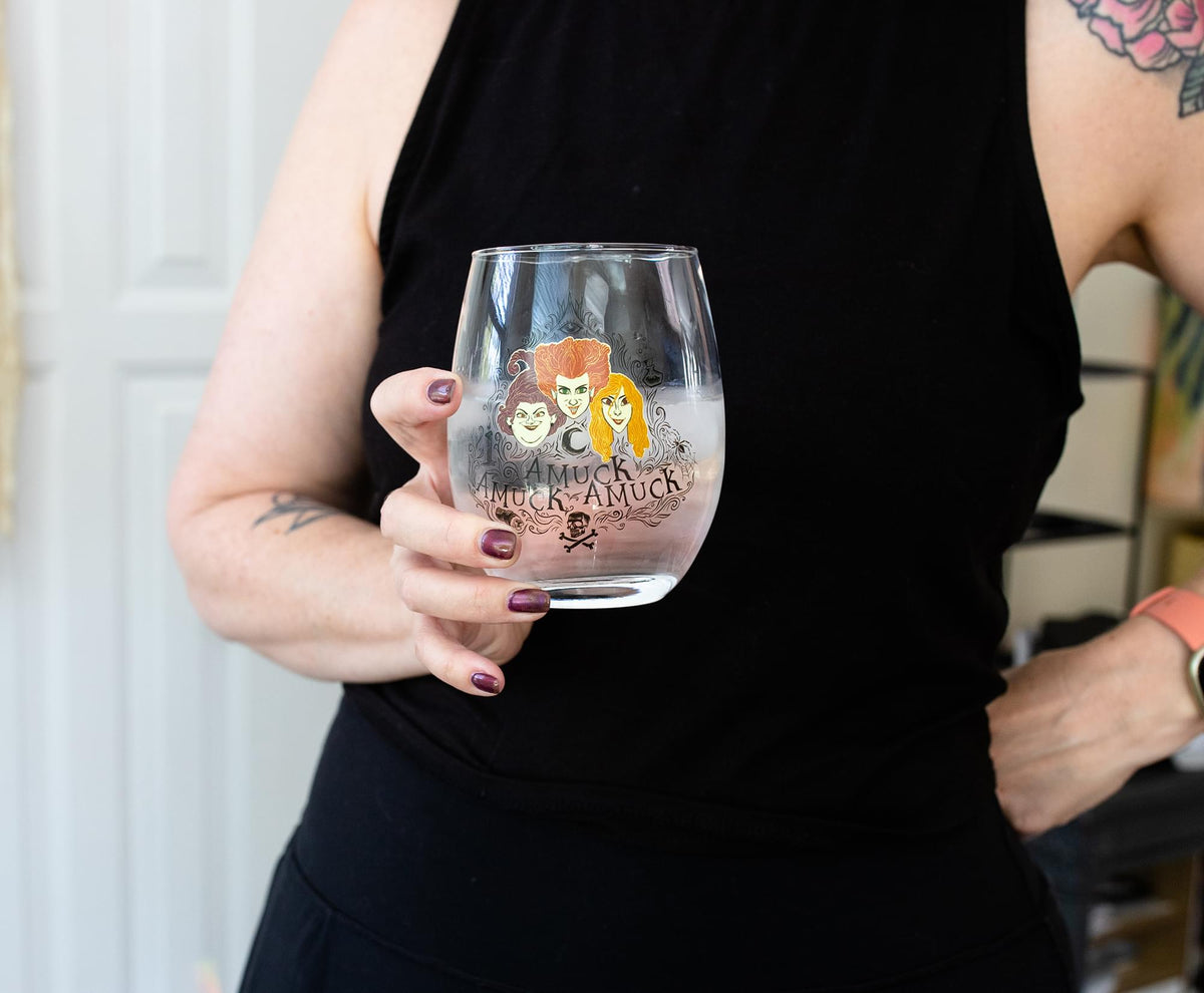 Disney Hocus Pocus Amuck Stemless Glass | Holds 20 Ounces