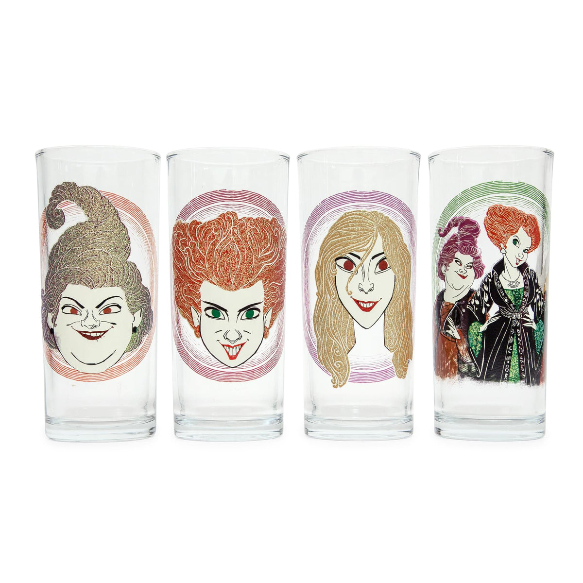 Disney Hocus Pocus Sanderson Sisters 10-Ounce Tumbler Glasses | Set of 4