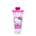 Sanrio Hello Kitty Face Carnival Cup With Lid and Topper Straw | Holds 24 Ounces