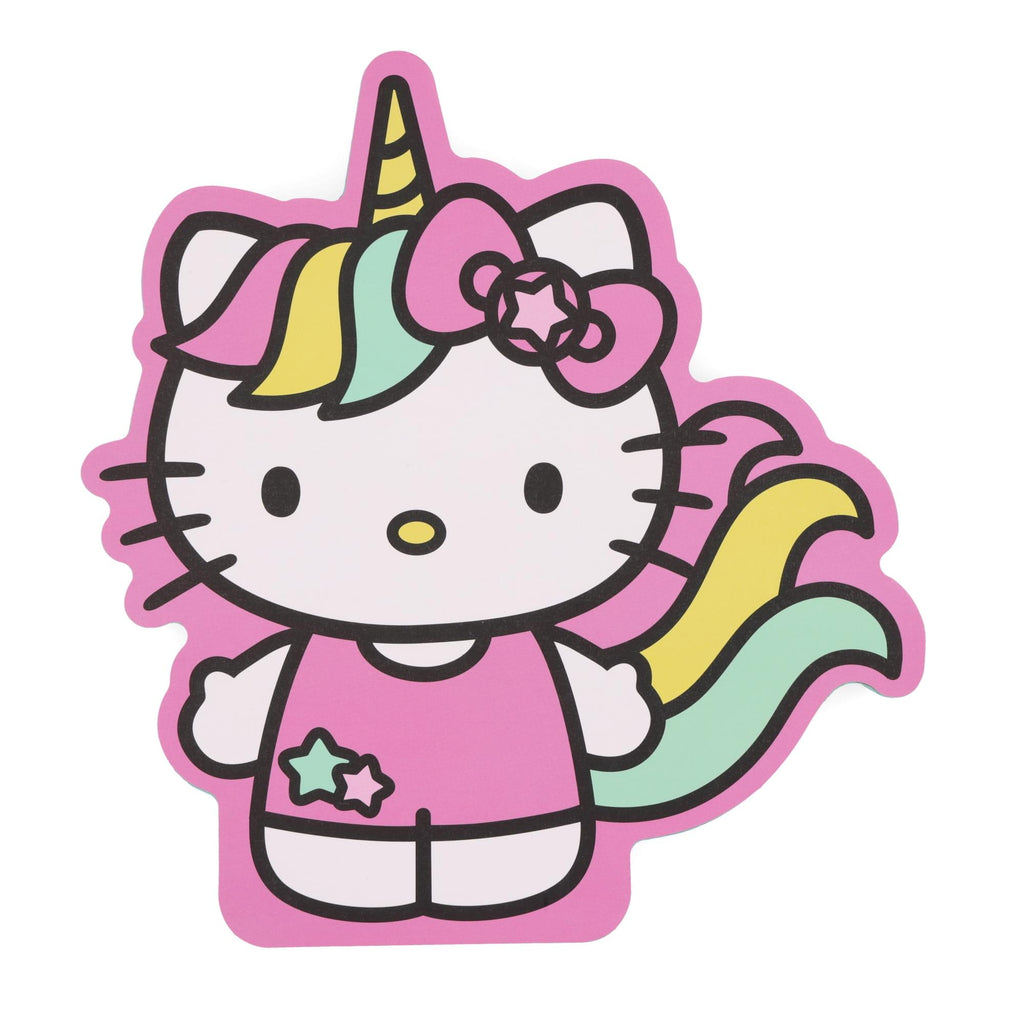 Sanrio Hello Kitty Unicorn Die-Cut Wooden Wall Art Sign | 8 x 8 Inches