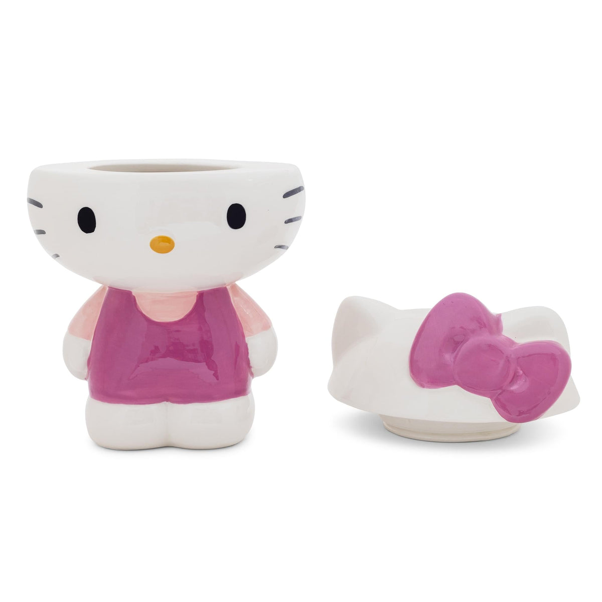 Sanrio Hello Kitty Pink Outfit 10-Inch Sculpted Ceramic Snack Jar