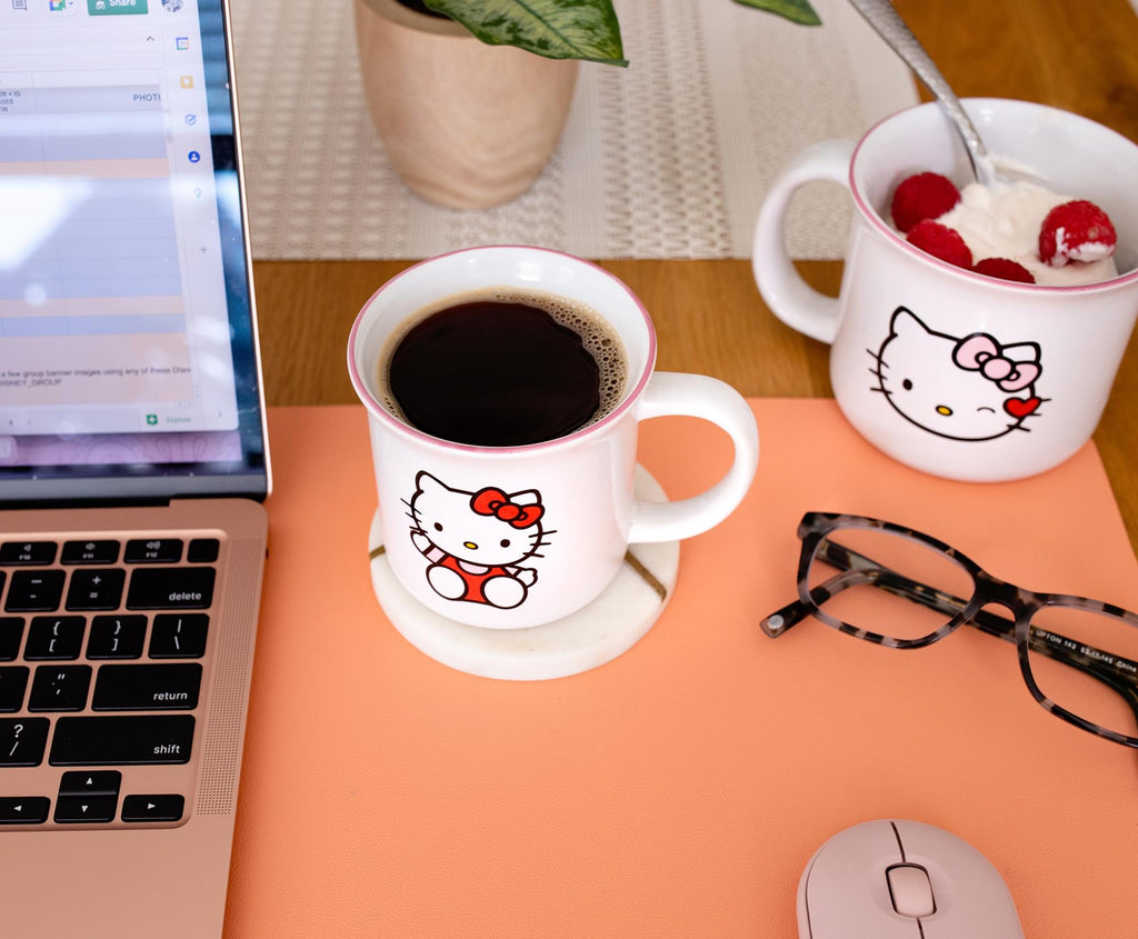 Hello Kitty 9 and 16 Ounce Ceramic Camper Mug Set of 2