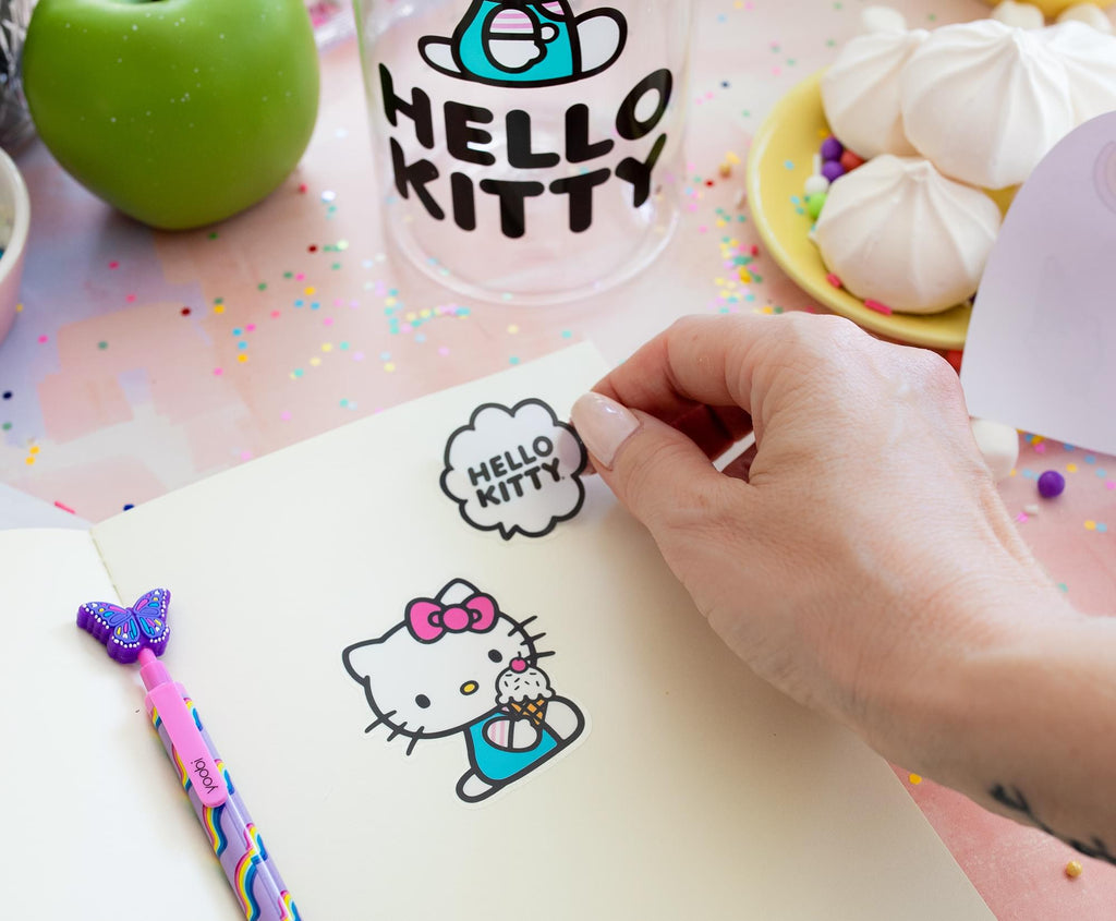Sanrio Hello Kitty Icons 32-Ounce Water Bottle and Sticker Set