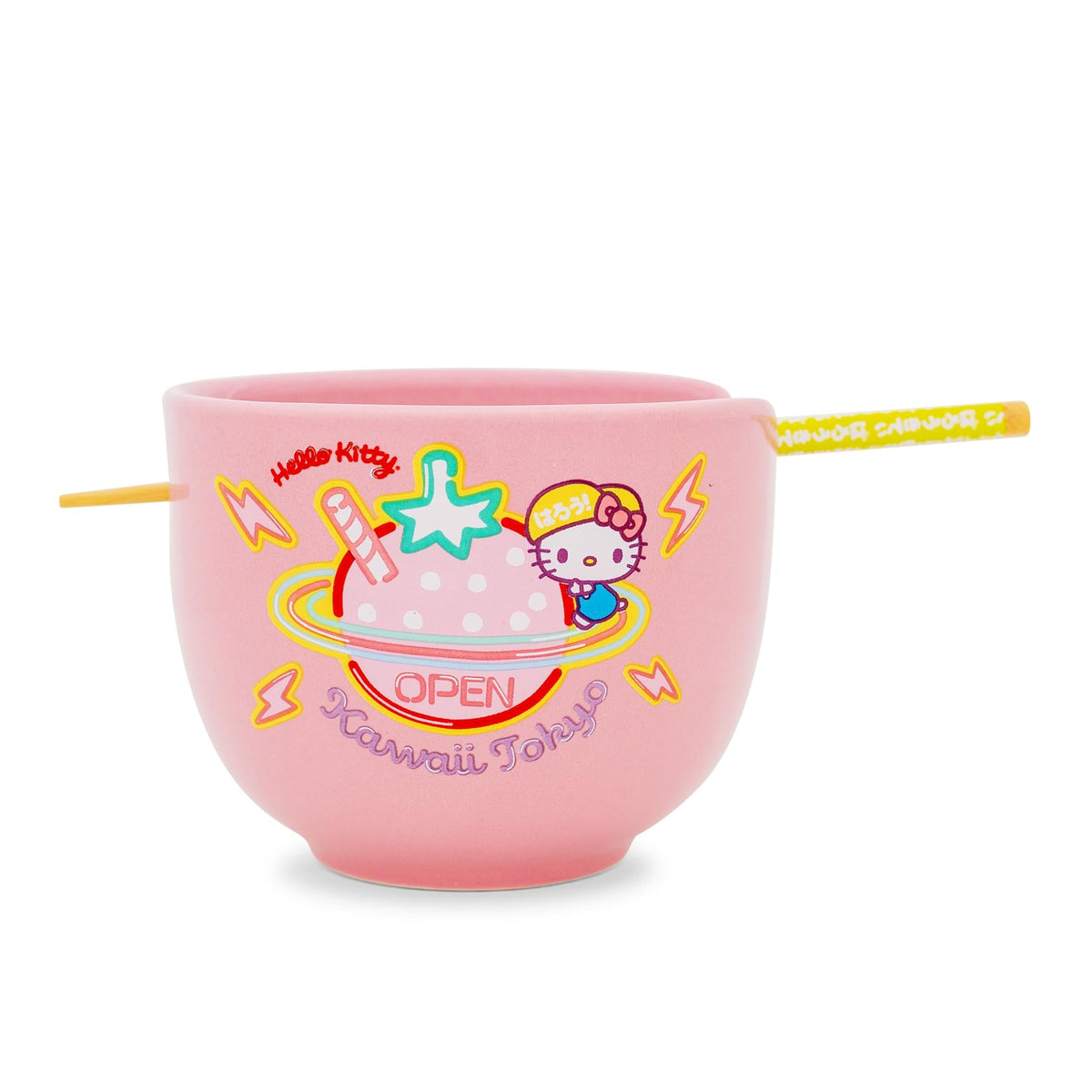 Sanrio Hello Kitty "Kawaii Tokyo" 20-Ounce Ramen Bowl and Chopstick Set