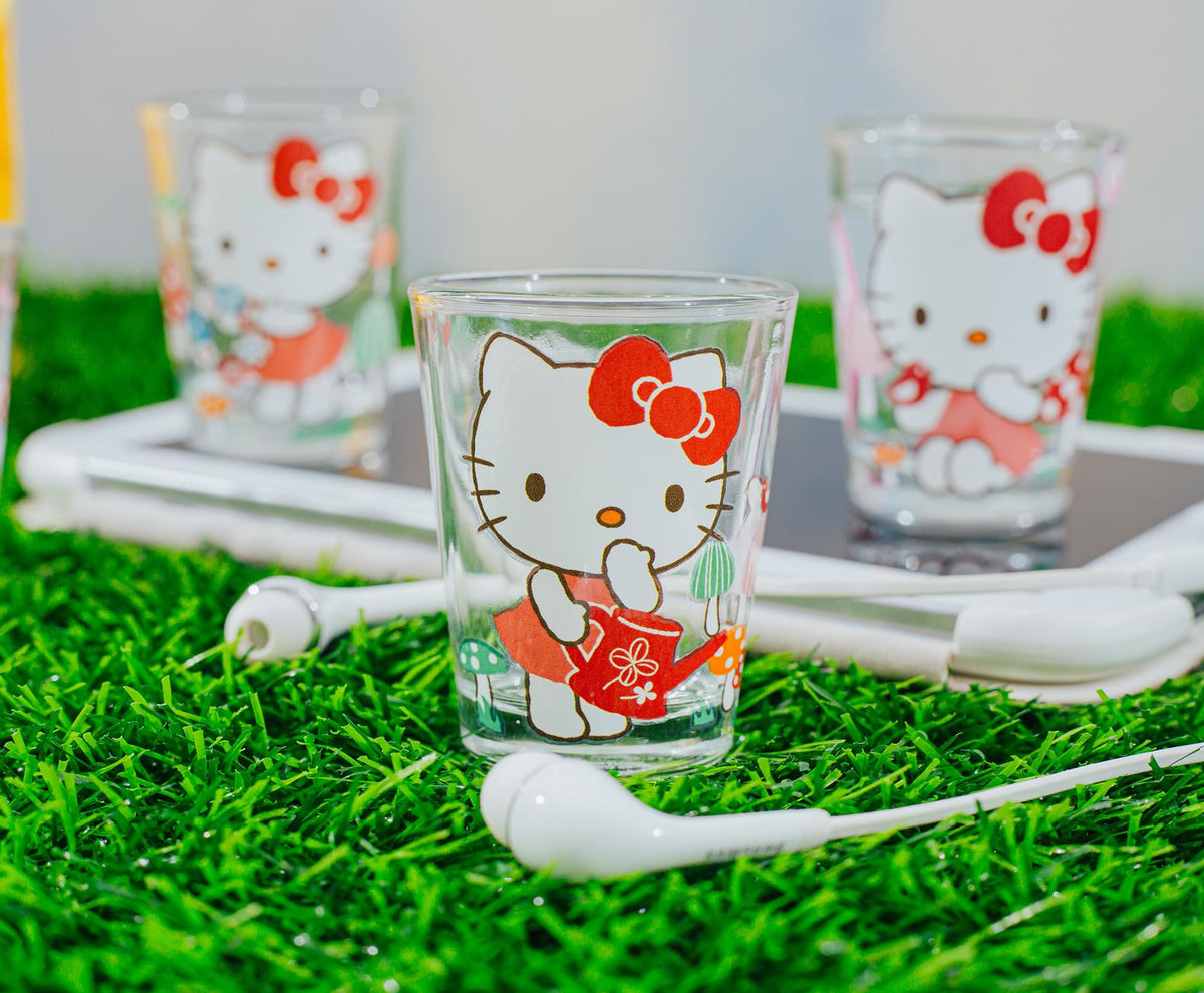 Sanrio Hello Kitty Mushrooms 2-Ounce Mini Shot Glasses | Set of 4