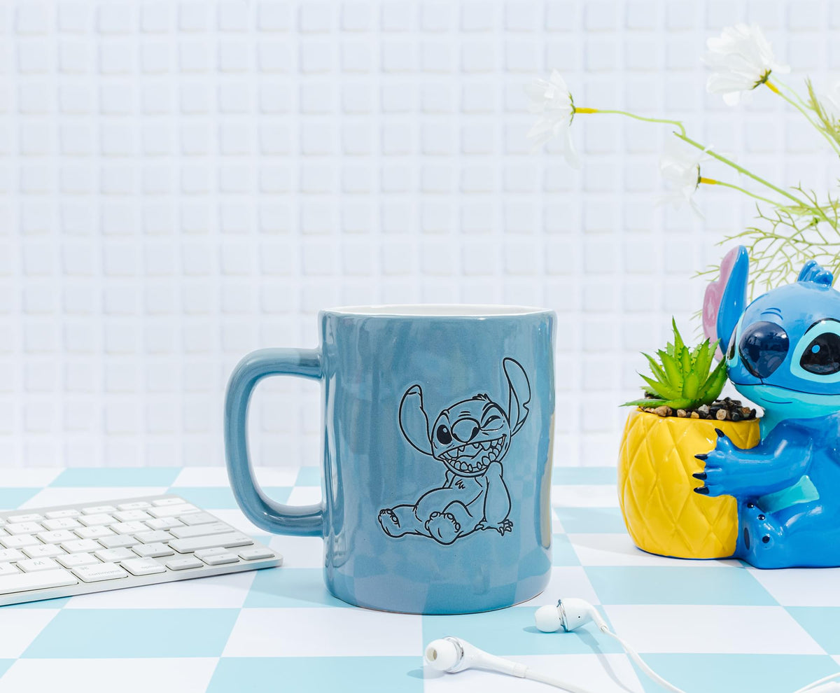 Disney Lilo & Stitch Ceramic Pottery Mug | Holds 25 Ounces