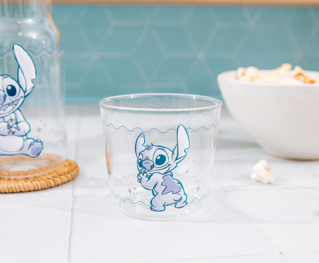 Disney Lilo & Stitch 18-Ounce Glass Pitcher and 8-Ounce Cup