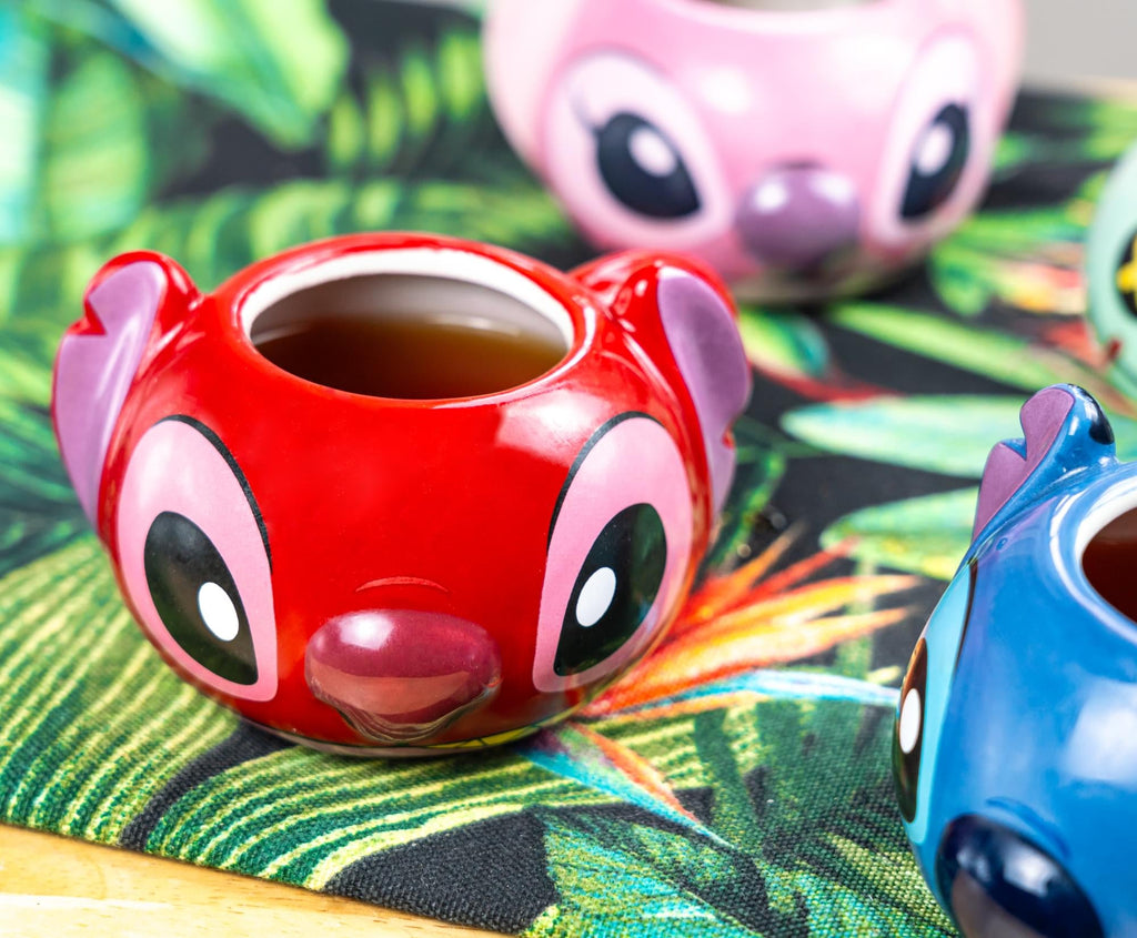 Disney Lilo & Stitch Characters 2-Ounce Sculpted Ceramic Mini Mugs | Set of 4