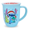 Disney Lilo & Stitch "Season's Greetings" Wide Rim Ceramic Mug | Holds 16 Ounces