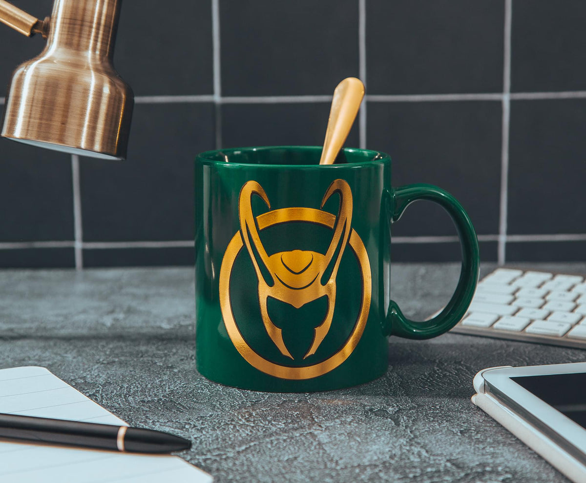Marvel Studios Loki Foil Embossed Ceramic Mug | Holds 20 Ounces