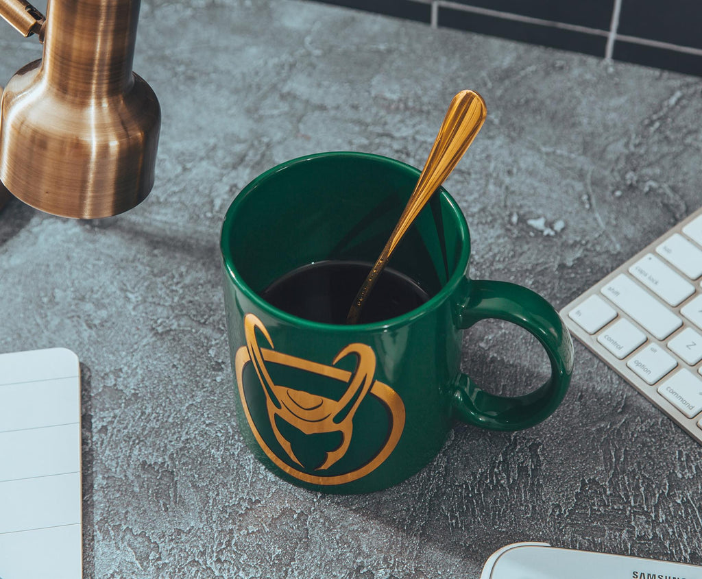 Marvel Studios Loki Foil Embossed Ceramic Mug | Holds 20 Ounces