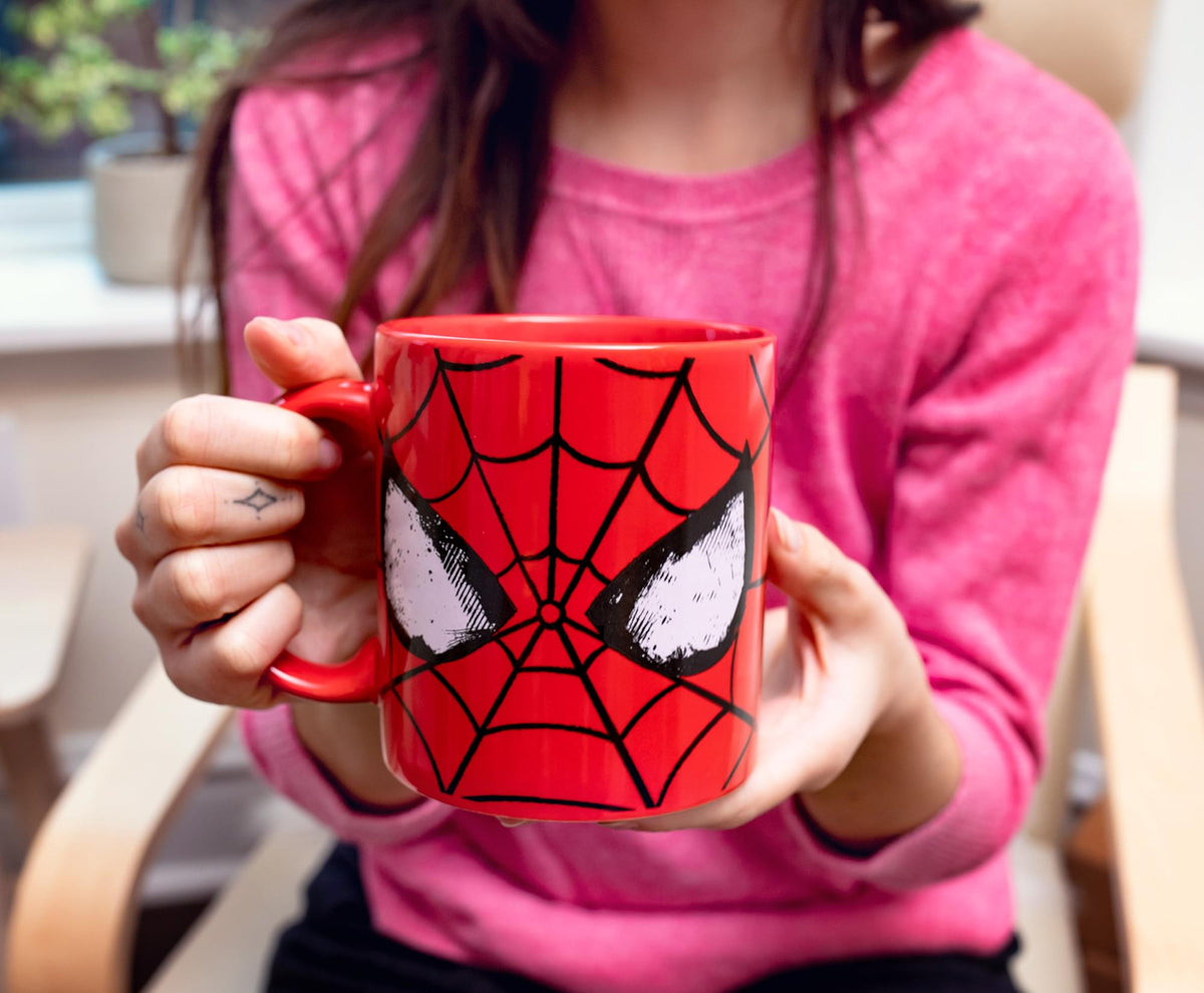 Marvel Comics Spider-Man Classic Mask Ceramic Mug | Holds 20 Ounces