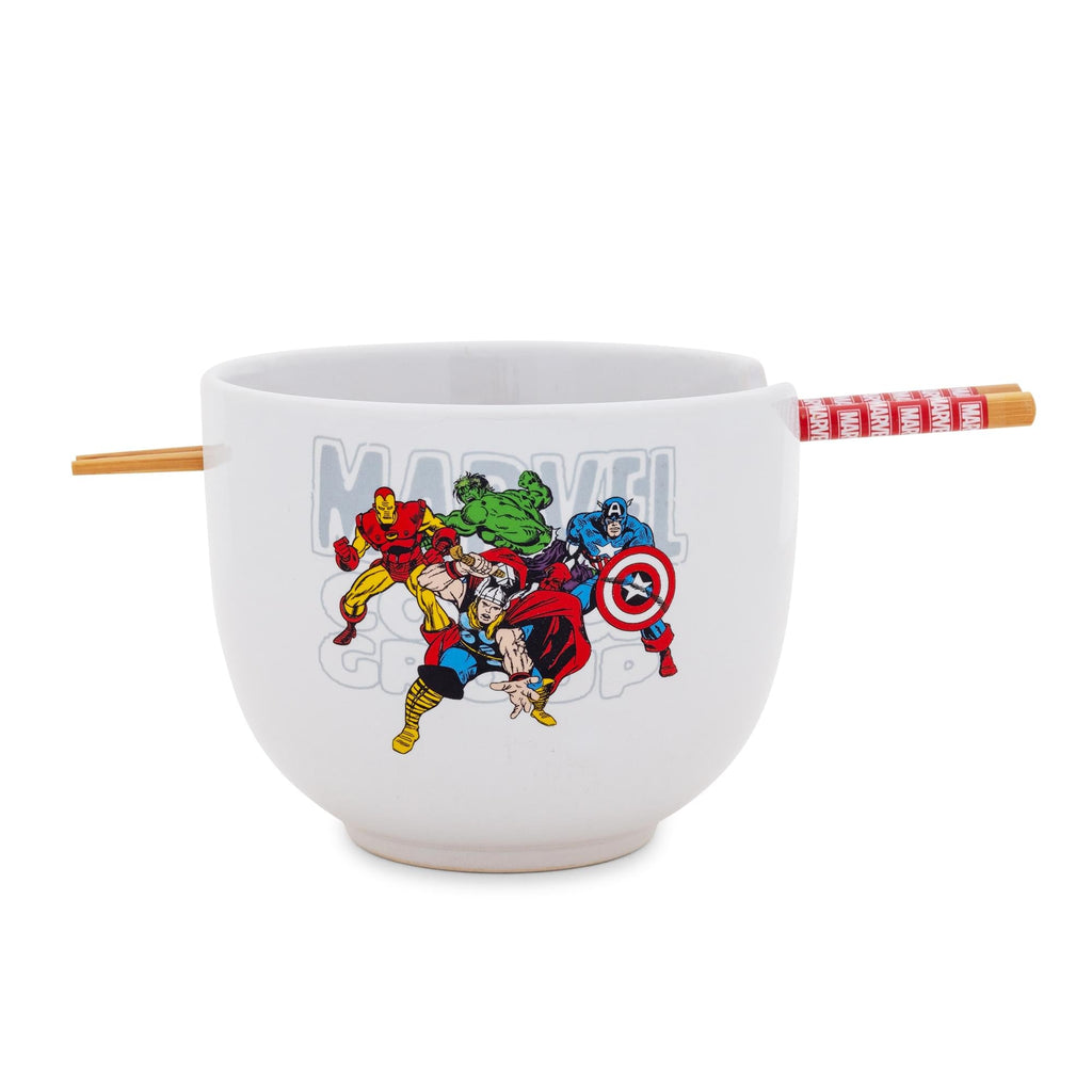 Marvel Comics Classic Characters 20-Ounce Ceramic Ramen Bowl With Chopsticks