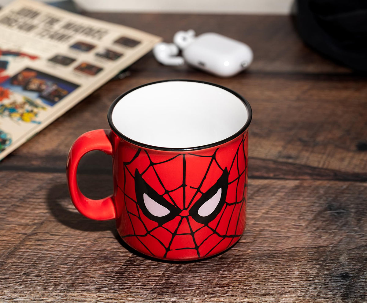Marvel Spider-Man Face Ceramic Camper Mug | Holds 20 Ounces