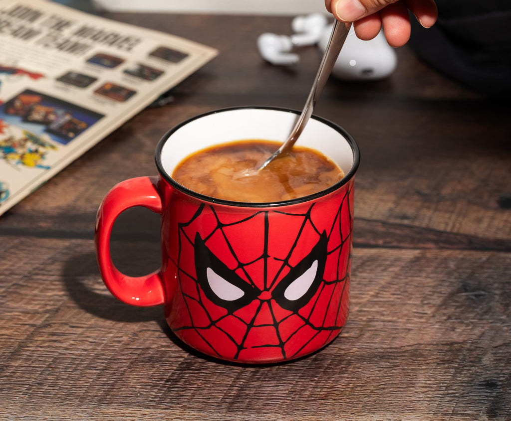 Marvel Spider-Man Face Ceramic Camper Mug | Holds 20 Ounces