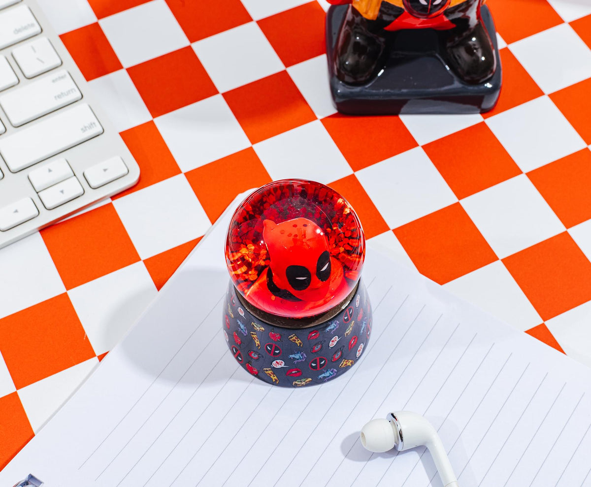 Marvel Deadpool 3-Inch Mini Light-Up Snow Globe