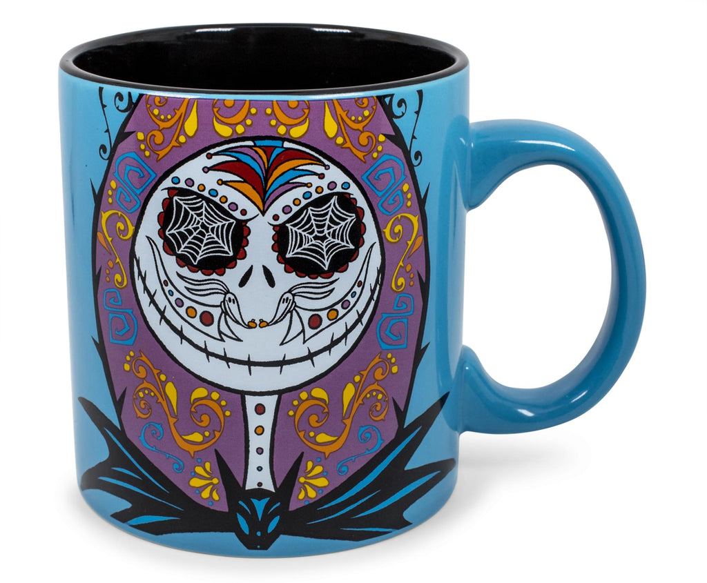 Nightmare Before Christmas Jack & Sally Day of the Dead Ceramic Mug | 20 Ounces
