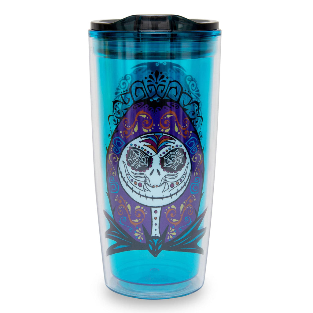 Disney Nightmare Before Christmas Sugar Skulls Plastic Travel Tumbler with Lid