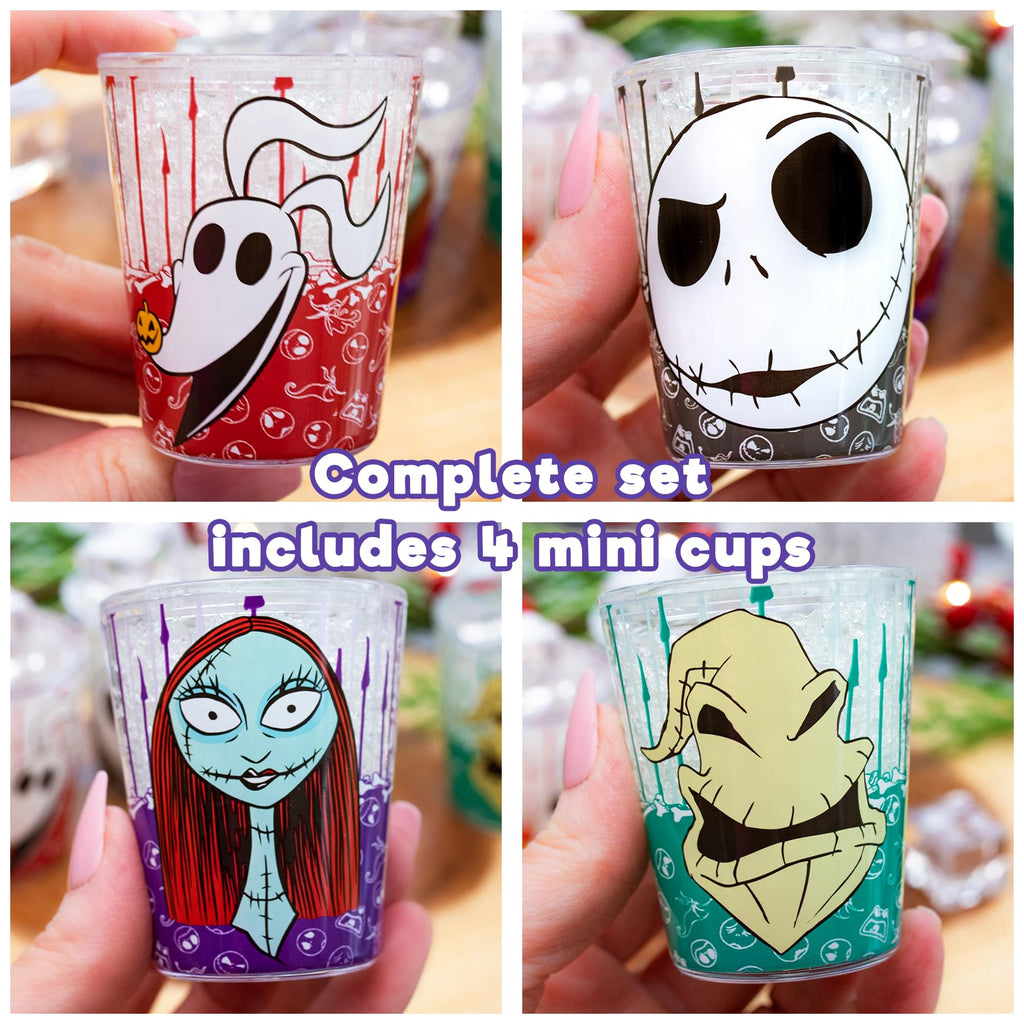 Disney Nightmare Before Christmas Faces 1.5-Ounce Freeze Gel Mini Cups | Set of 4