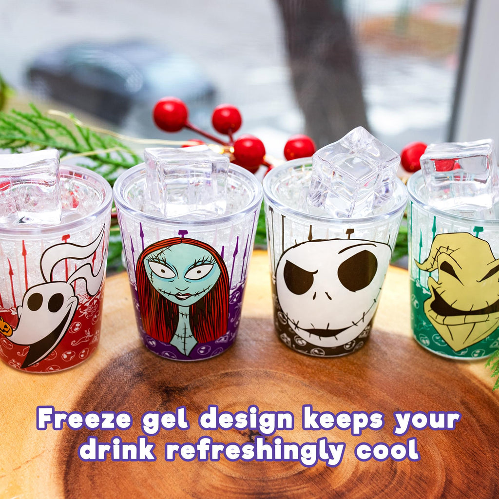 Disney Nightmare Before Christmas Faces 1.5-Ounce Freeze Gel Mini Cups | Set of 4