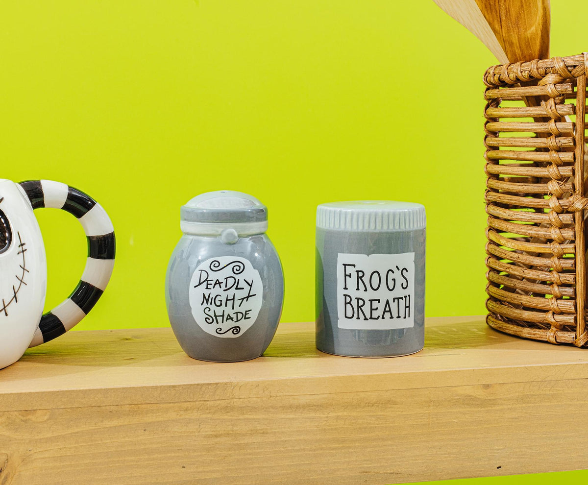 Disney The Nightmare Before Christmas Sally Jars Salt and Pepper Shaker Set | 3H x 2.25W x 2.25L Inches
