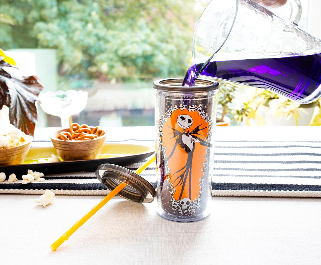 Disney The Nightmare Before Christmas Jack Carnival Cup With Lid and Straw