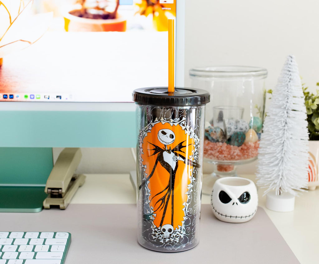 Disney The Nightmare Before Christmas Jack Carnival Cup With Lid and Straw