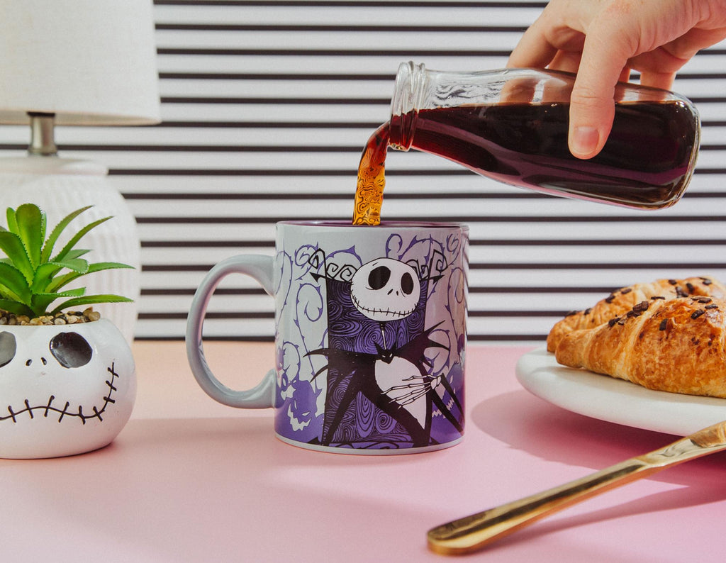 Disney The Nightmare Before Christmas Jack Skellington Purple Ceramic Mug