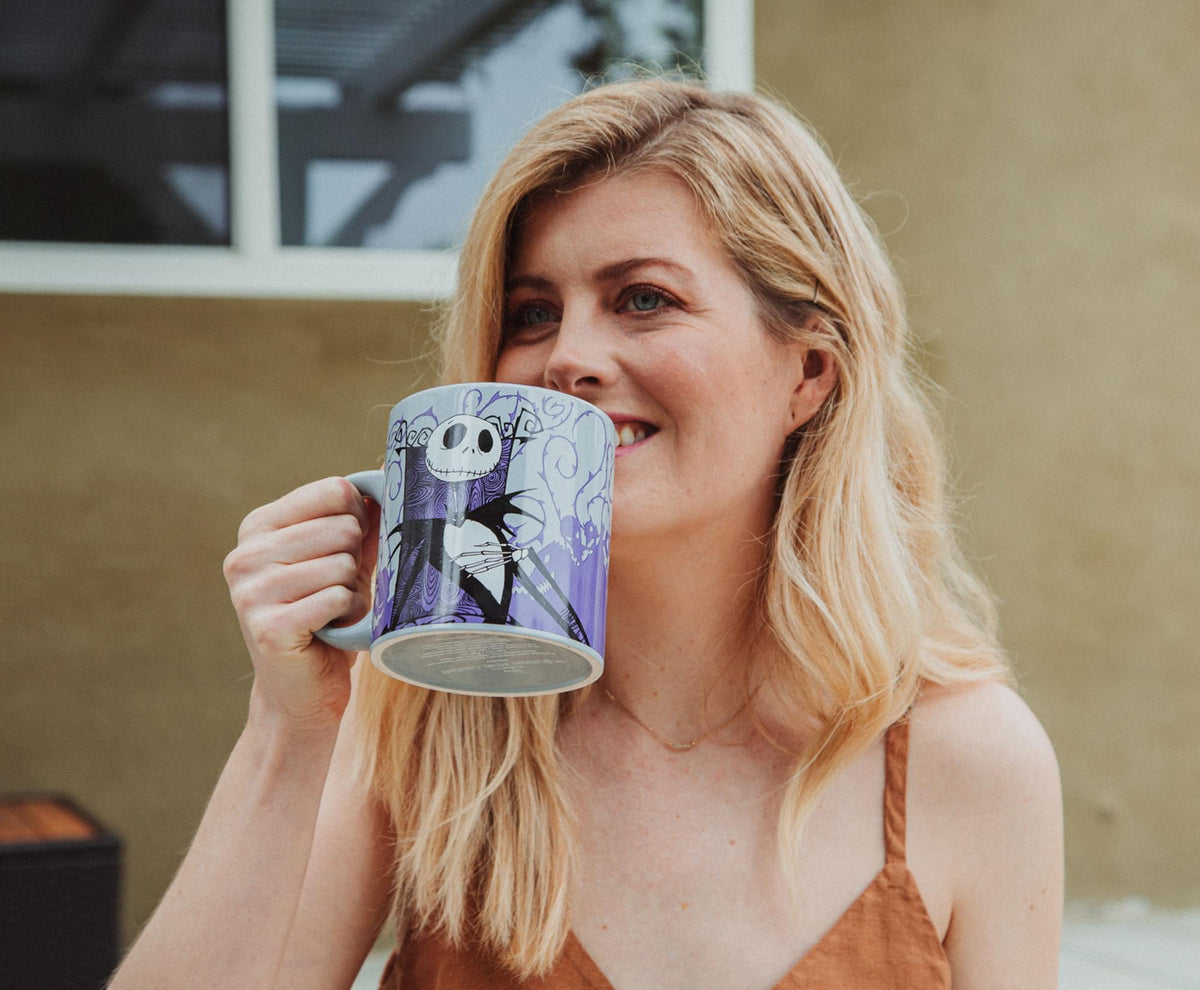 Disney The Nightmare Before Christmas Jack Skellington Purple Ceramic Mug