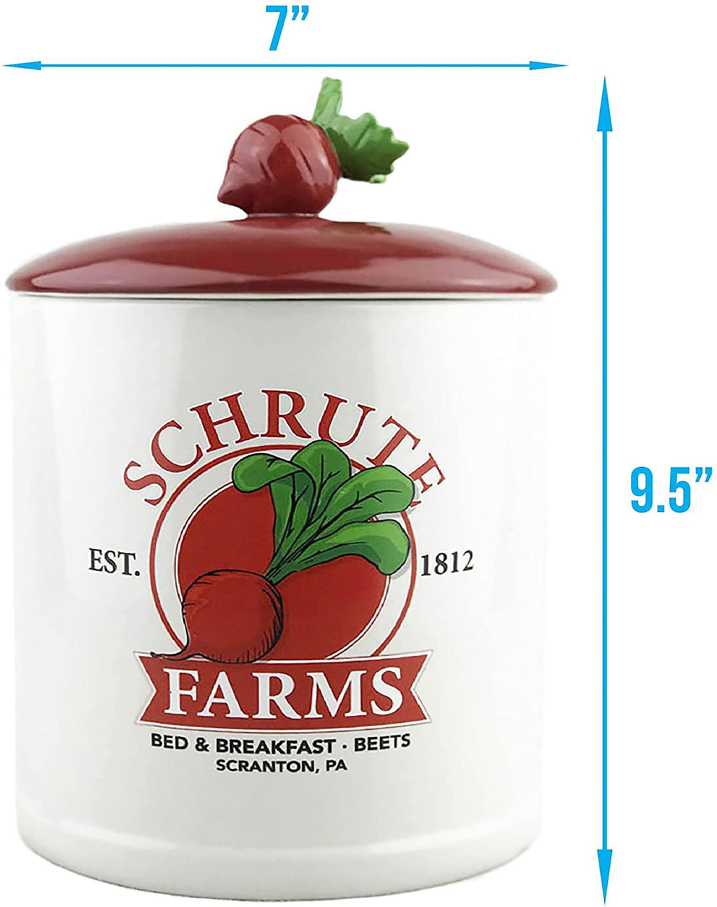 The Office Schrute Farms Est. 1812 Ceramic Cookie Jar