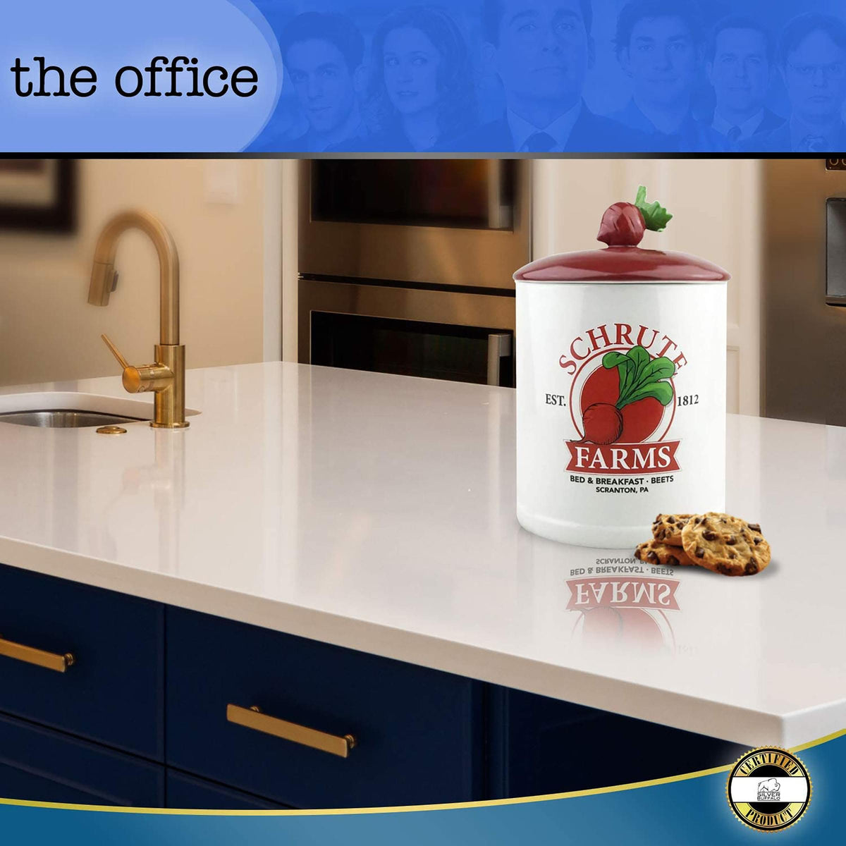 The Office Schrute Farms Est. 1812 Ceramic Cookie Jar