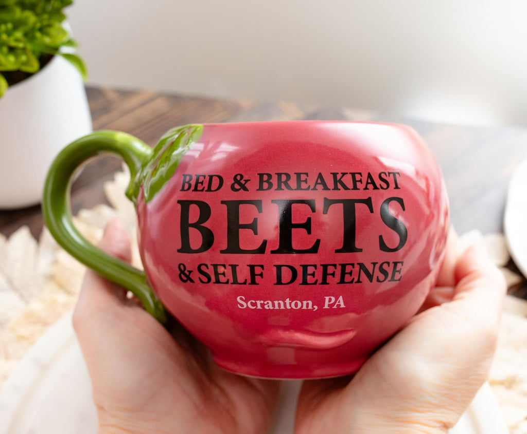 The Office Schrute Farms Beet 3D Sculpted Ceramic Mug | Holds 20 Ounces