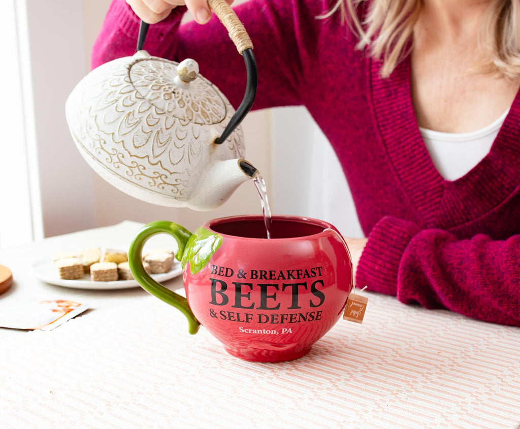 The Office Schrute Farms Beet 3D Sculpted Ceramic Mug | Holds 20 Ounces