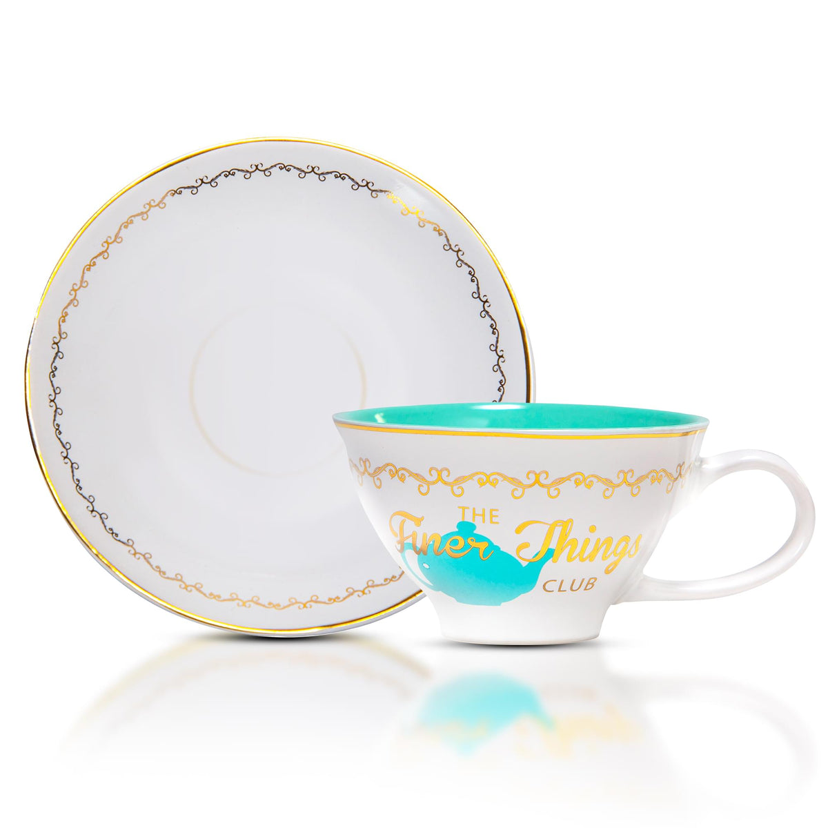 The Office Finer Things Club Ceramic Teacup and Saucer Set