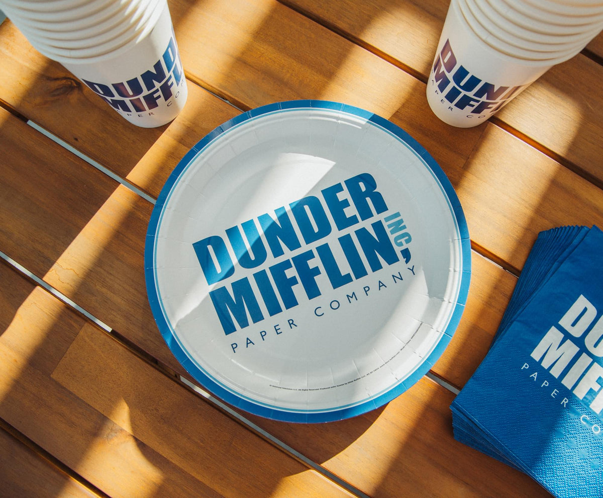 The Office Dunder Mifflin 60-Piece Disposable Paper Party Set