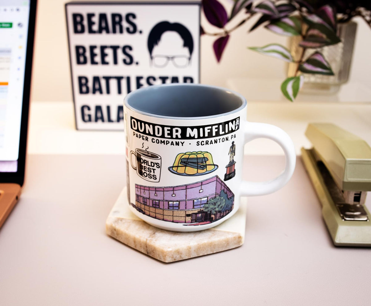 The Office Icons Ceramic Mug | Holds 13 Ounces