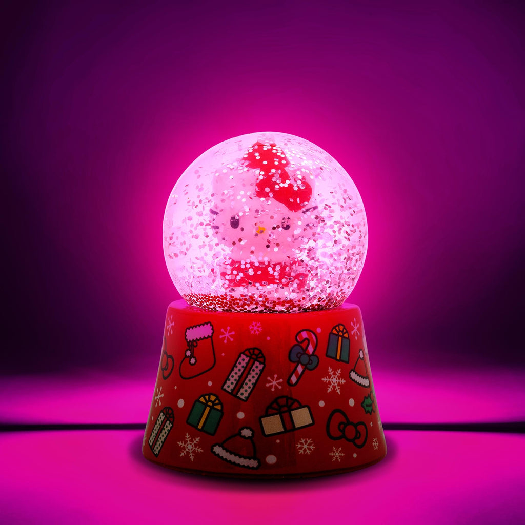 Sanrio Hello Kitty Holiday 3-Inch Mini Light-Up Snow Globe