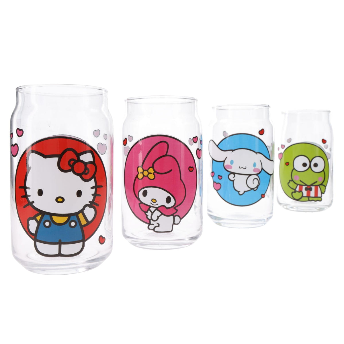Sanrio Hello Kitty and Friends 4-Piece Glass Set | Each Holds 16 Ounces