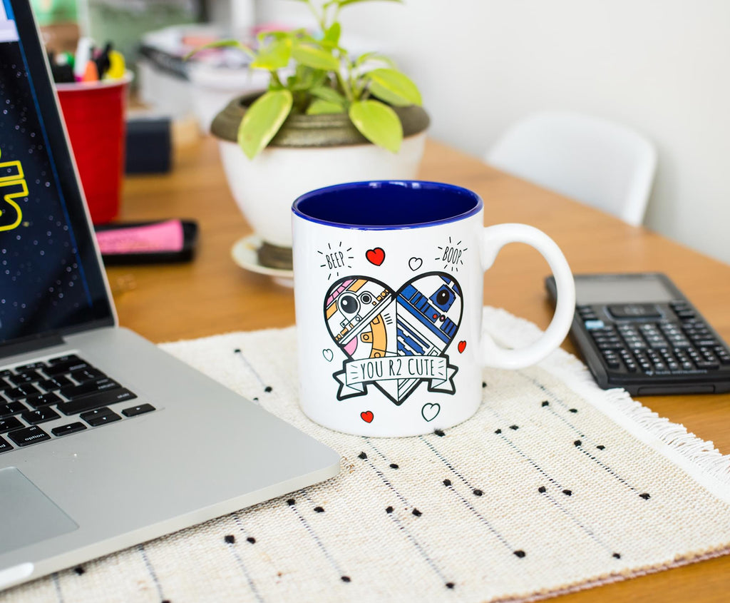 Star Wars "You R2 Cute" Ceramic Coffee Mug | Holds 20 Ounces | Toynk Exclusive