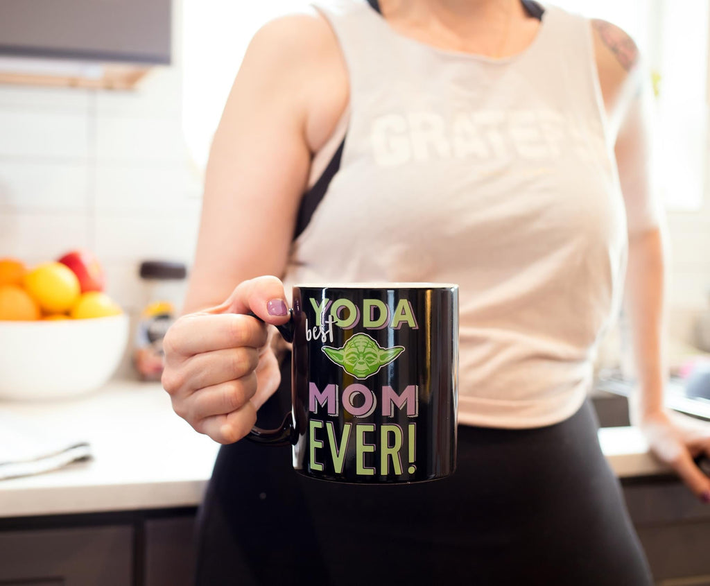 Star Wars "Yoda Best Mom Ever" Ceramic Mug | Holds 20 Ounces | Toynk Exclusive