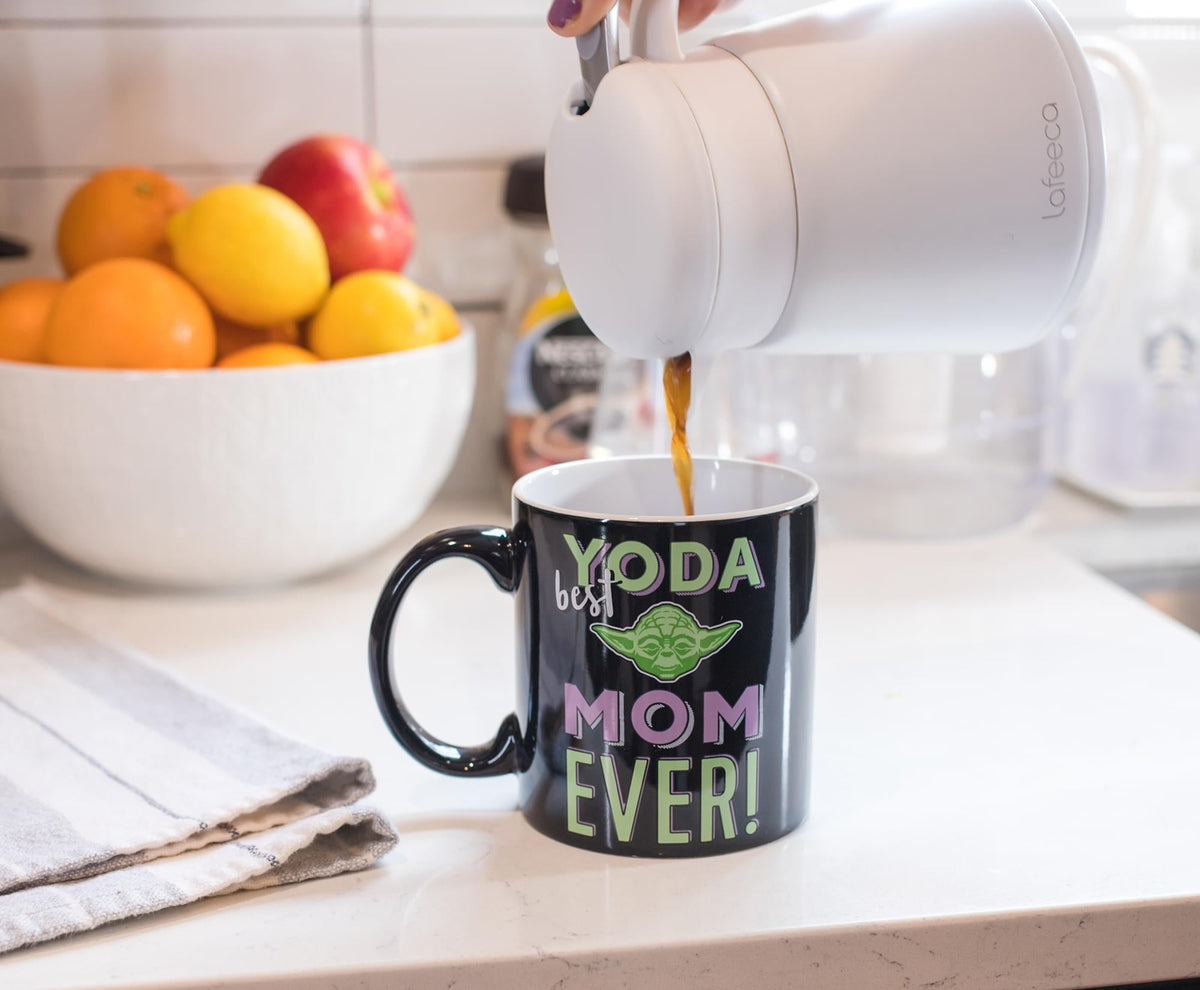 Star Wars "Yoda Best Mom Ever" Ceramic Mug | Holds 20 Ounces | Toynk Exclusive