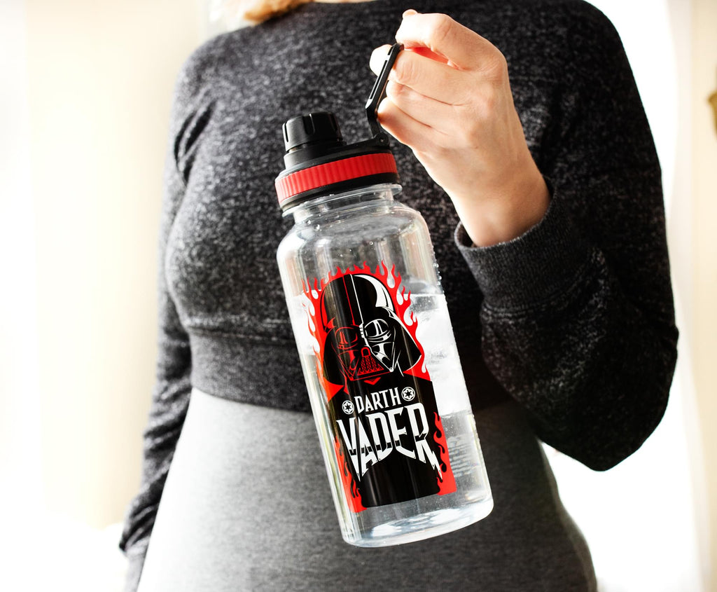 Star Wars Darth Vader Twist Spout Water Bottle and Sticker Set | Holds 32 Ounces
