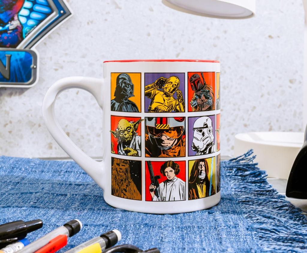 Star Wars: A New Hope Episode 4 Character Grid Ceramic Mug | Holds 14 Ounces