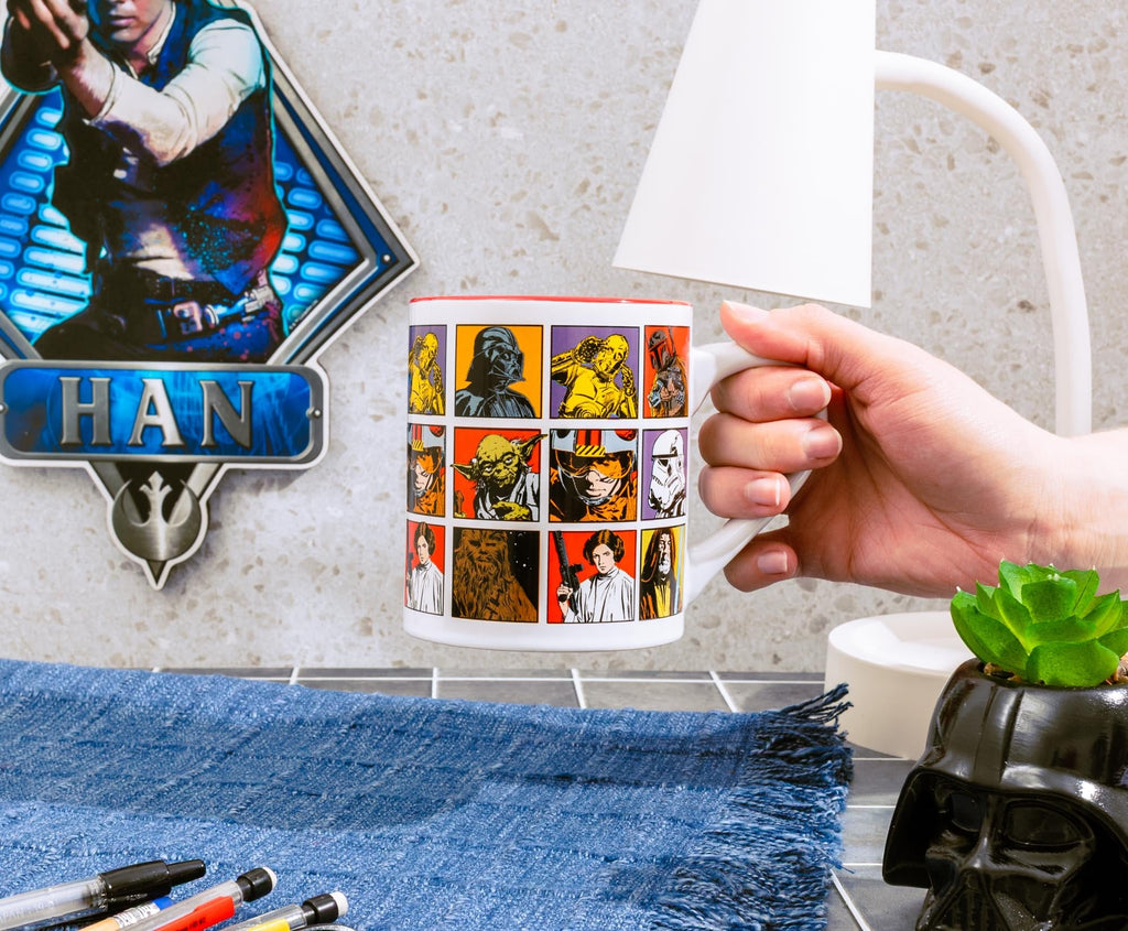 Star Wars: A New Hope Episode 4 Character Grid Ceramic Mug | Holds 14 Ounces